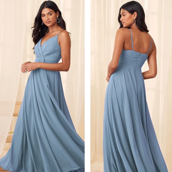 LULUS ALL ABOUT LOVE🩵SLAVE BLUE🩵SPECIAL OCCASION MAXI DRESS SIZE SMALL 🌟NWT🌟 - Picture 15 of 16